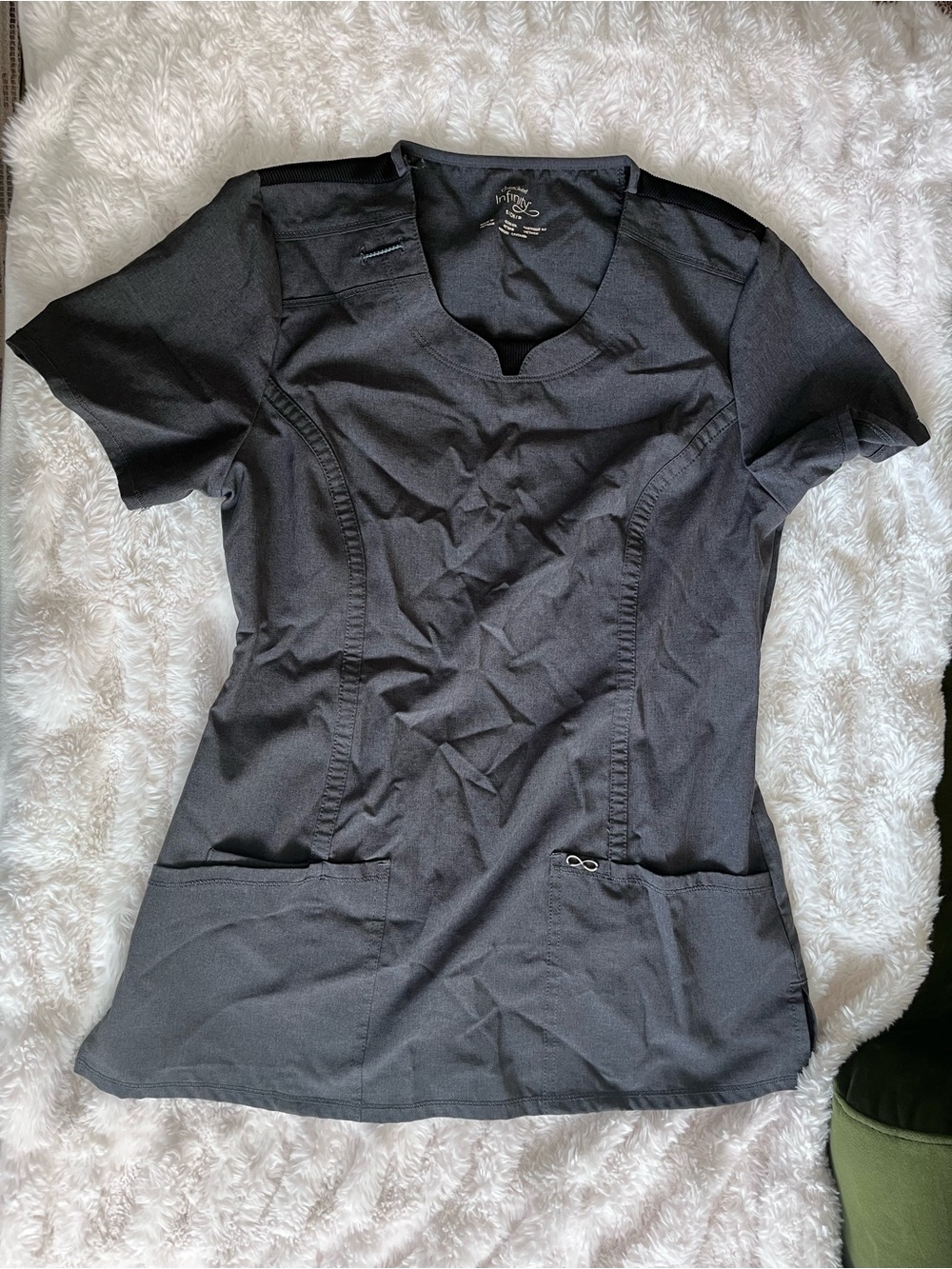 Cherokee infinity Black V-Neck Medical Scrub Top